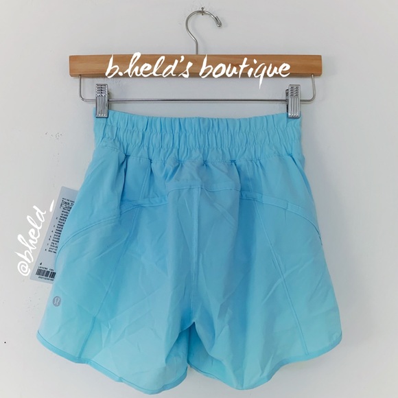 lululemon Track That Mid-Rise Lined Short 5" in Icing Blue Size 4 New NWT - Picture 9 of 12